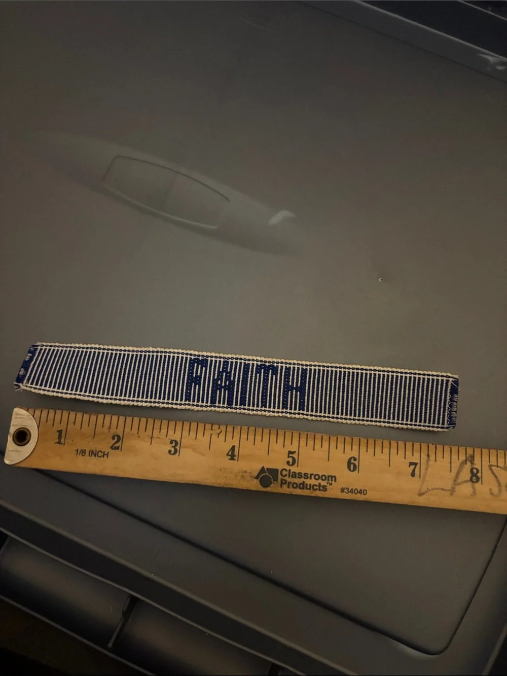 Striped Blue 'FAITH' Bookmark